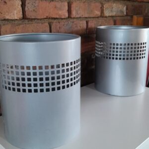 Silver Steel Bins