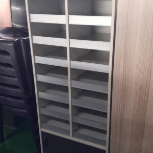 16 Hole Pigeon Holes With Bottom Hinge Door Cabinet Folkstone Grey