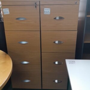 4 Drawer Wooden Filing Cabinet Oak Melamine