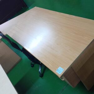 2300mm x 1800mm Desk With 3Drawer Attachable Pedestal Link & Credenza Oak Melamine