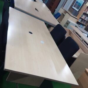 2700mm x 1200mm Rectangular Boardroom Table Maple Melamine