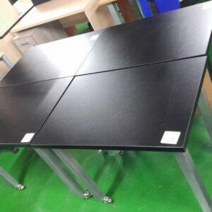 900mm x 600mm Training Desks On Steel Legs Black