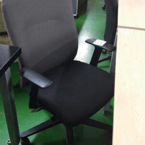 Medium Back Chairs Grey Back Black Seat