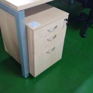 Mobile Pedestal Maple Melamine