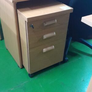 Mobile Pedestal Oak Melamine
