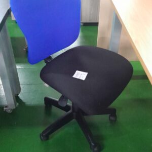 Typist Chairs Blue Back Black Seat
