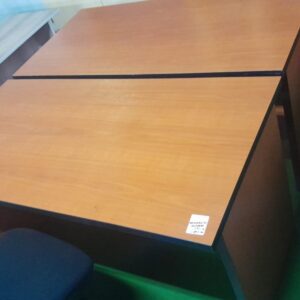 1400mm x 700mm Straight Desk Trennplast Cherry (Marked Down)