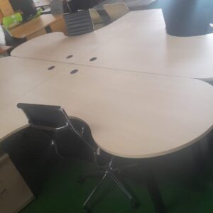 2000mm x 1800mm L Shaped Desk With High Pedestal Summer Oak