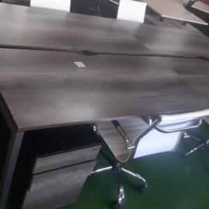 3200mm x 1550mm 4 Way Cluster Unit With Mobile Pedestals Monument Oak