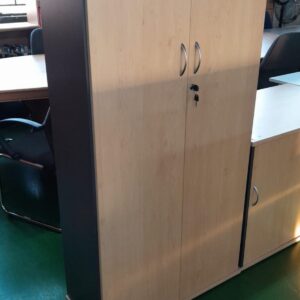 1500mm 2 Door Cupboard Maple & Storm Grey
