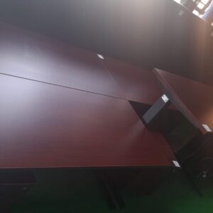 1600mm x 750mm Height Adjustable Desk Alice Mahogany
