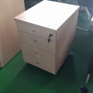 Mobile Pedestal Maple Melamine