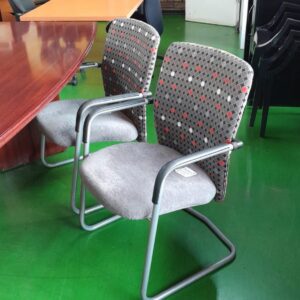 Visitors Chairs Diamond Back & Grey Seat
