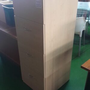 Wooden 4 Drawer Filing Cabinet Maple Melamine