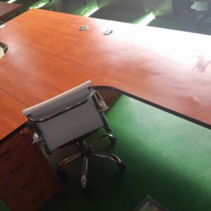 1600mm x 1700mm L Shaped Desk With Desk High Pedestal Cherry Royal